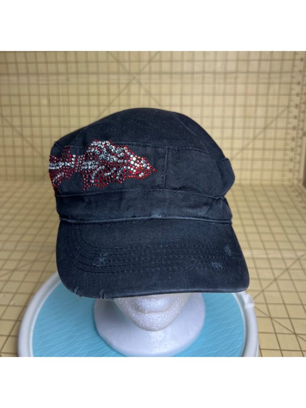 FSU Rhinestone Black Cap With Adjustable Strap And Arrow Design